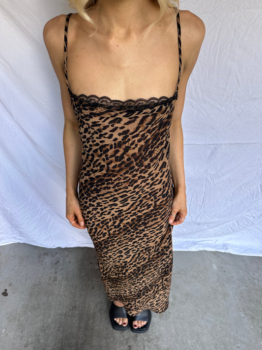 Cheetah Print Midi Dress